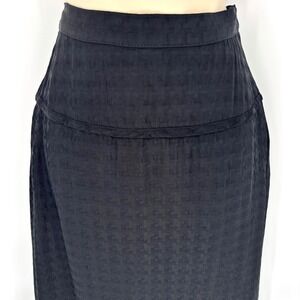 Tricot Comme des Garcons Black Jacquard Midi Skirt Back Tie AD2006 TS-S020 M